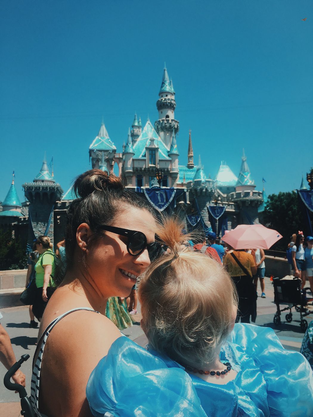 Megan and the baby at the castle