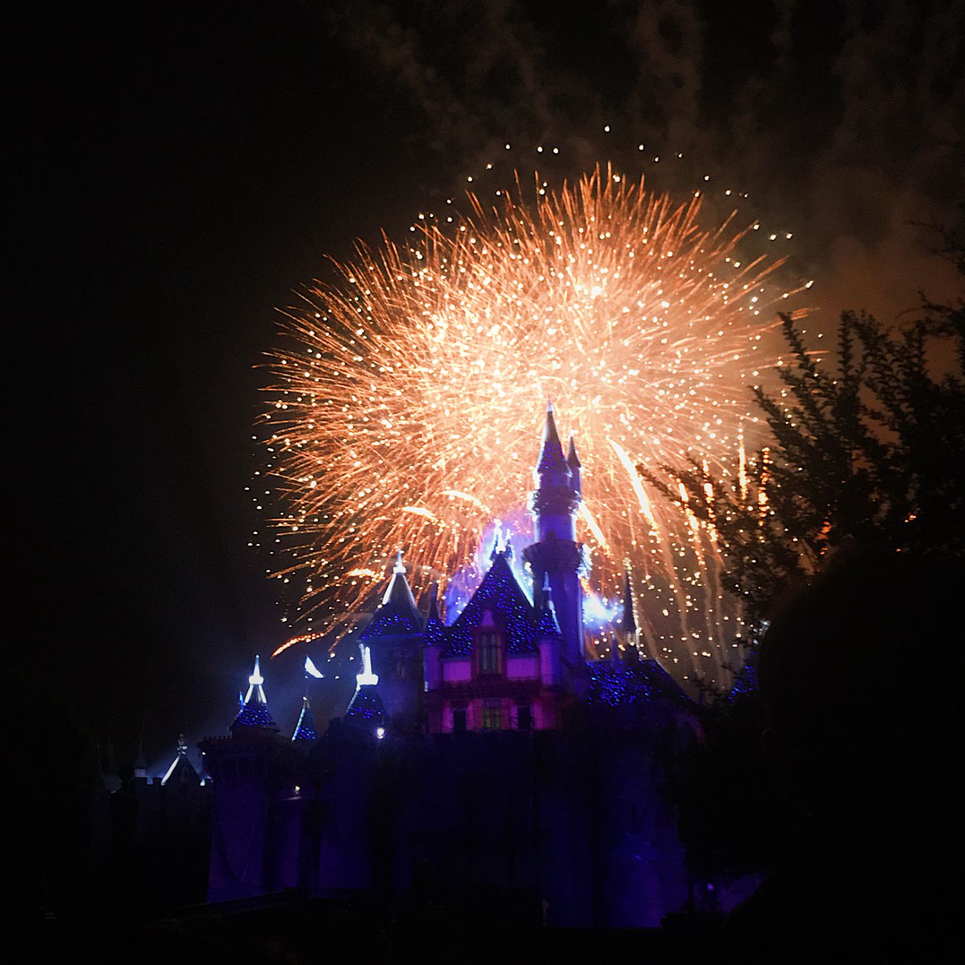 fireworks over the castle
